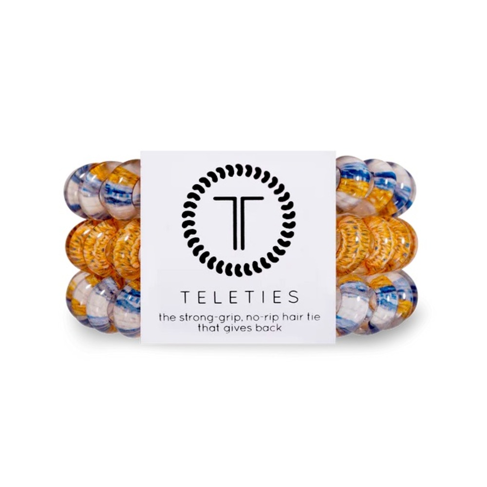 NWT Teleties Knotted Up Beige Small Hair Ties